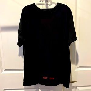 VIRGIL ABLOH Off-white “cut off” logo black tee